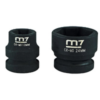 M7 Impact Socket 1/2" Drive Stubby 22mm M7-MA401M22