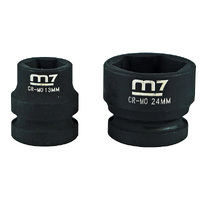 M7 Impact Socket 1/2" Drive Stubby 7/8" M7-MA401S28