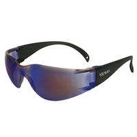 TEXAS Safety Glasses with Anti-Fog Blue Mirror Lens 12x Pack