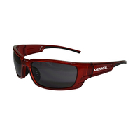 DENVER Premium Safety Glasses Red Frame Smoke Lens 12x Pack