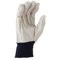 Cotton Drill knitted wrist Mens Carded 12x Pack