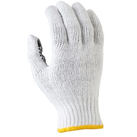 Maxisafe Bleached Knitted Poly Cotton Polka Dot Glove Mens 12x Pack