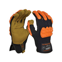 G-Force Tuff Handler Cut 5 Mechanics Glove with Leather Palm Medium 6x Pack