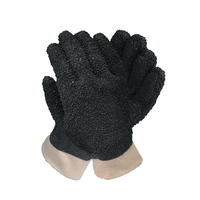 Black PVC Chip On Interlock Glove Liner Retail Packaged 12x Pack