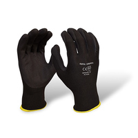 Maxisafe 'Rippa Grippa' Black Nitrile Coated Synthetic Glove Medium 12x Pack