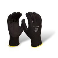 Rippa Grippa' Black Nitrile Coated Synthetic Glove 12x Pack