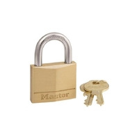 Master Lock Padlock Brass Diamond Medium Security 40mm Keyed Alike 0140KA Master Lock 