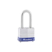 Master Lock Padlock Laminated Steel Hardened Steel Shackle 40mm Extended Shackle 3DLFAU Master Lock 