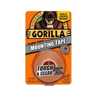 Gorilla 1.5m Clear Mounting Tape