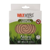 WaxWorks Citronella & Sandalwood Incense Coil 30pack