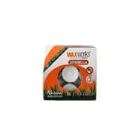 WaxWorks Citronella Tea Lights 50pack Color White