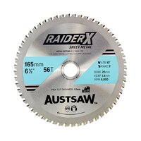 AustSaw 165mm x 20 x 56T TCT RaiderX Sheet Metal Blade MBR1652056S