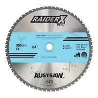 Austsaw 355mm 64T RaiderX Metal Blade MBR35525464