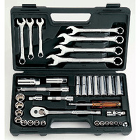 Metrinch 37 Piece 1/4" & 3/8" Drive Socket & Spanner Set MET-0625