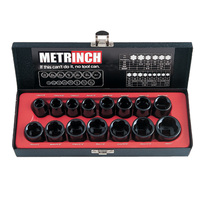 Metrinch 15 Piece 1/2" Dr Standard Impact Socket Set MET-2400