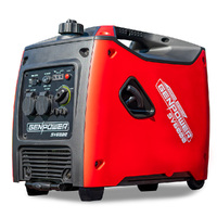 GENPOWER Inverter Generator 3500W Peak 3200W Rated Portable Petrol Camping, Red