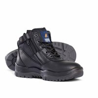 Mongrel Boots Non-Safety Zipsider Boot AU/UK 3 (US 4) Black