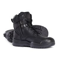 Mongrel High Leg ZipSider Safety Boot with Scuff Cap Black Size AU/UK 5 (US 6)