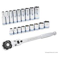 Michael Pro 3/8 Drive Flex Head Ratchet Wrench & Socket Set MP001228