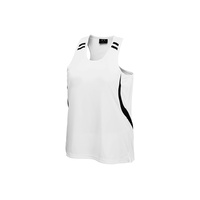 Mens Flash Singlet White/Black Small