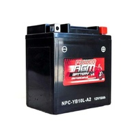 Power AGM 12V 10AH 195CCAs Motorcycle Battery