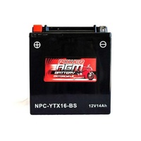Power AGM 12V 14AH 200CCAs Motorcycle Battery