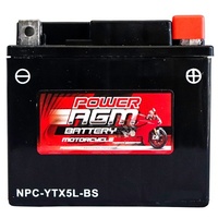 Power AGM 12V 6AH 150CCAs Motorcycle Battery