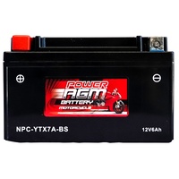 Power AGM 12V 6AH 160CCAs Motorcycle Battery