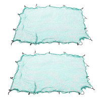 SAN HIMA 2x Cargo Net 2m x 3m Nylon 35mm Mesh Bungee Cord with Hooks Ute Trailer