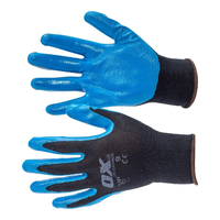 OX Polyester Lined Nitrile Glove - Size 9 (5 Pack) OX-S484609