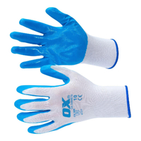 OX Polyester Lined Nitrile Glove - Size 10 (5 Pack) OX-S484610