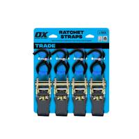 OX Trade 25mm Wide 250kg LC Ratchet Tie Downs OX-T201504