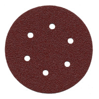 Makita 150mm 100# Sanding Disc Brown Hook and Loop 6 Hole (10pk) P-37502