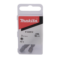 Makita PZ2 x 50mm Torsion Screwdriver Bit (3pk) P-53512