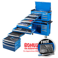 Kincrome Contour Tool Workshop 551 Piece 17 Drawer Wide 1/4, 3/8 & 1/2" Drive P1810