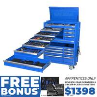 Kincrome 470 Piece 17 Drawer 42" CONTOUR Workshop Tool Kit P1823