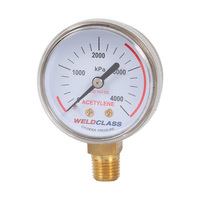Weldclass Acetylene HP (0-4000 kpa) Regulator Gauge P4-HPACG