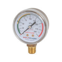 Weldclass Acetylene LP (0-200 kpa) Regulator Gauge P4-LPACG