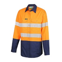 WORKIT Hi-Vis Womens 2 Tone Lightweight Ripstop Breathable Taped Shirt