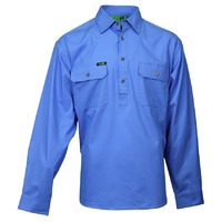 WORKIT Lightweight Half Closed Country Shirt Azure Blue 2XL