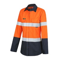 WORKIT Fire Resistant PPE1 Womens FR Inherent 155gsm Lightweight Taped Shirt Orange 10