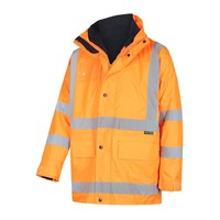 WORKIT Hi-Vis 2 Tone 5 in 1 Waterproof Biomotion X-Back Rail Taped Jacket