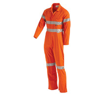 WORKIT Hi-Vis Lightweight Single Tone Taped Coverall with Nylon Press Studs Orange 102ST