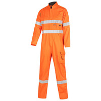 WORKIT Hi-Vis 2-Tone Tropical Lightweight Taped Coverall with Zip Closure Orange 102ST