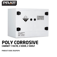 Poly Corrosive Cabinet 110LTR 2 Door 2 Shelf