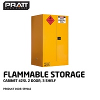 Flammable Storage Cabinet 425L 2 Door 3 Shelf