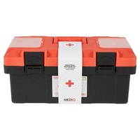 ESSENTIAL INDUSTRIAL RESPONSE FIRST AID KIT IN PLASTIC TACKLE BOX