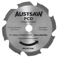 Austsaw 160mm 4PCD 4TCT Polycrystalline Diamond Blade - 20/16mm Bore PCD160