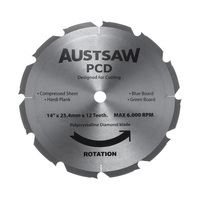 Austsaw 350mm 8PCD Polycrystalline Diamond Blade - 25.4mm Bore PCD350