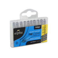 Alpha Phillips PH3x50mm Power Bits - 10 Pack PH350SH